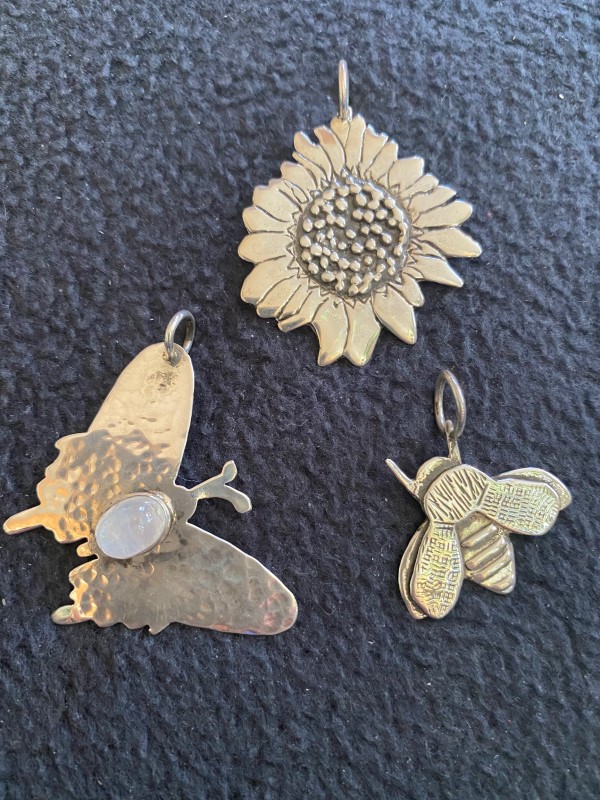 Bug and Flower Pendants